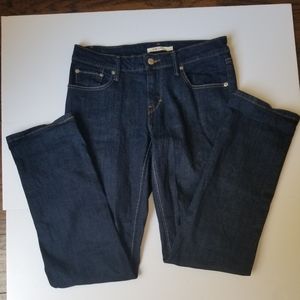 Levi 518 dark wash straight leg jean